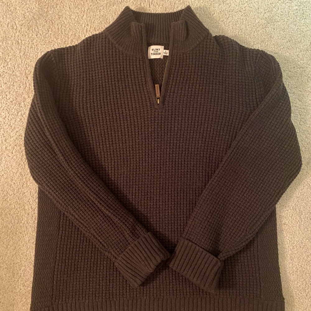 Flint and Tinder Lambswool Quarter Zip (Huckberry)